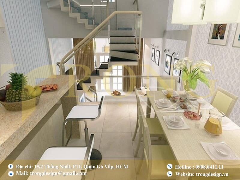 Thiết kế bếp tầng lửng – tối ưu diện tích nhà phố