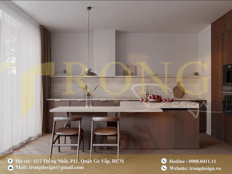 Thiết kế bếp đậm nét Bắc Âu thanh lịch