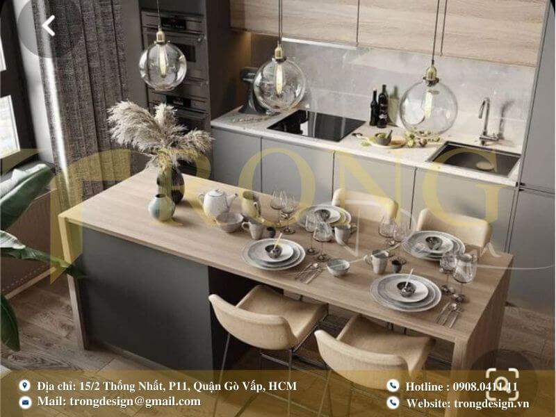 Các yếu tố ảnh hưởng đến chi phí thiết kế thi công phòng bếp Quận 9