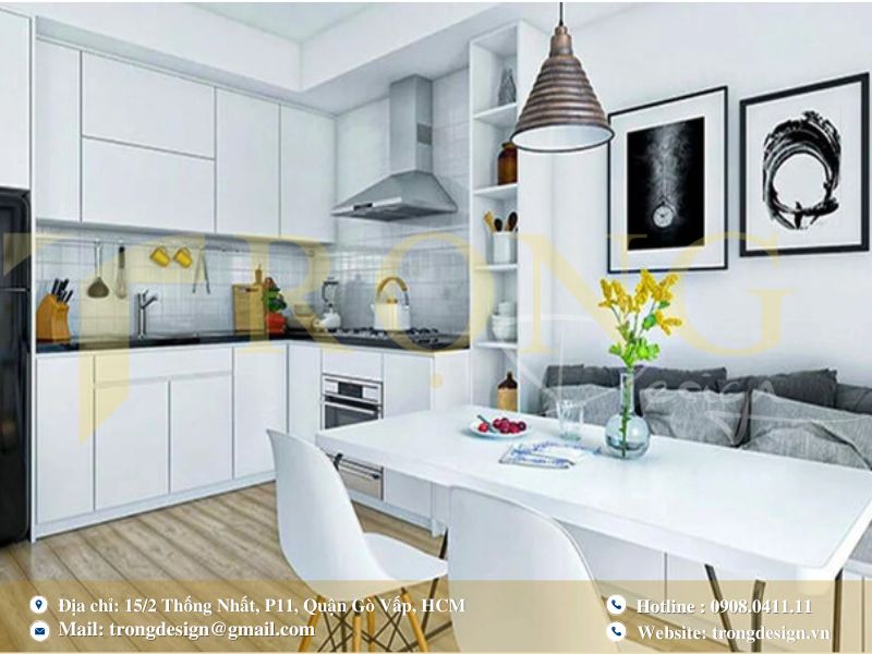 Các hạng mục thi công phòng bếp phổ biến tại Bình Dương