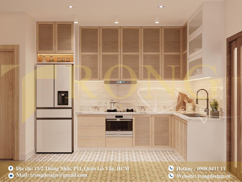 Mẫu bếp tối giản kiểu Nhật