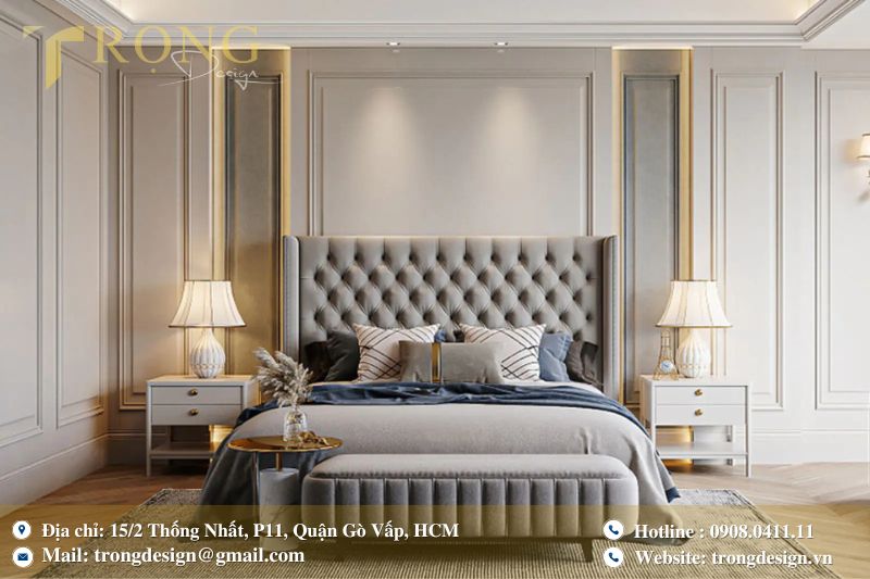 Phong cách thiết kế thi công phòng ngủ tân cổ điển