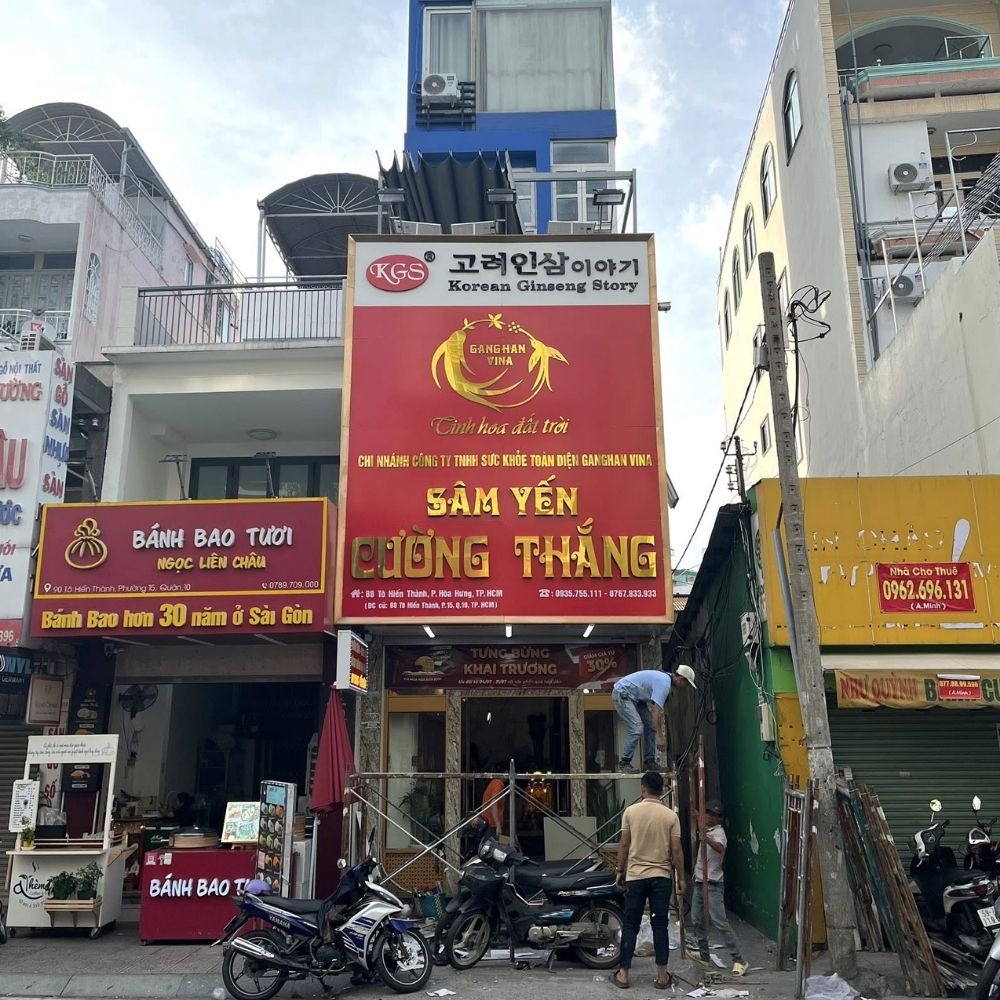 Thi công bảng hiệu giá rẻ Sài Gòn _ Làm bảng hiệu quảng cáo, bảng hiệu cửa hàng uy tín Sài Gòn - Hà Nội_ Trọng Design