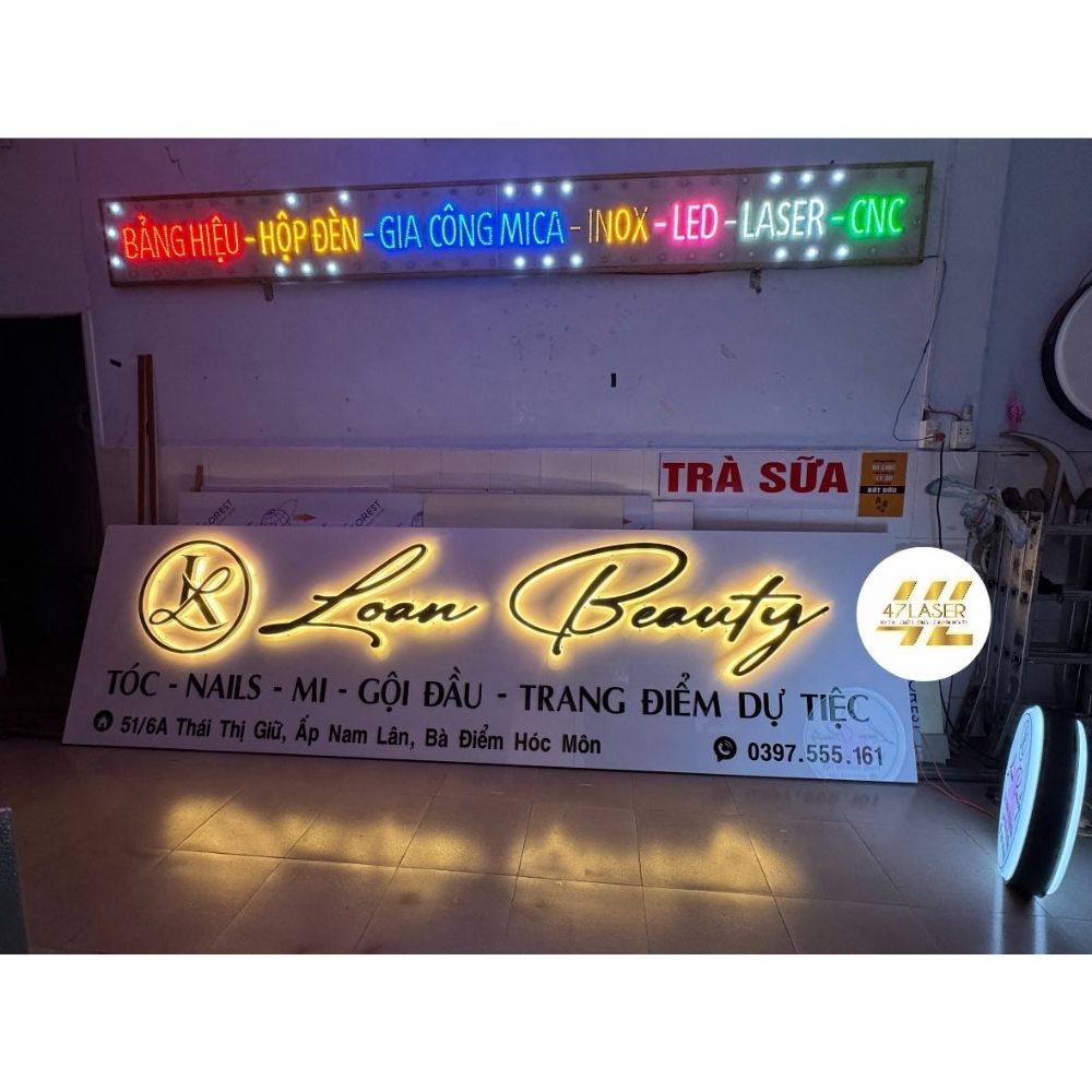 Thi công bảng hiệu giá rẻ Sài Gòn _ Làm bảng hiệu quảng cáo, bảng hiệu cửa hàng uy tín Sài Gòn - Hà Nội_ Trọng Design