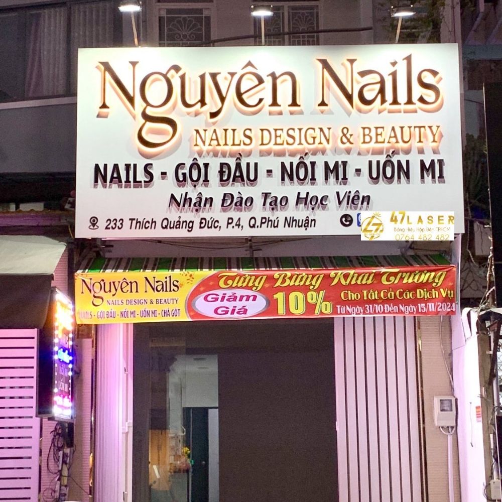 Thi công bảng hiệu giá rẻ Sài Gòn _ Làm bảng hiệu quảng cáo, bảng hiệu cửa hàng uy tín Sài Gòn - Hà Nội_ Trọng Design