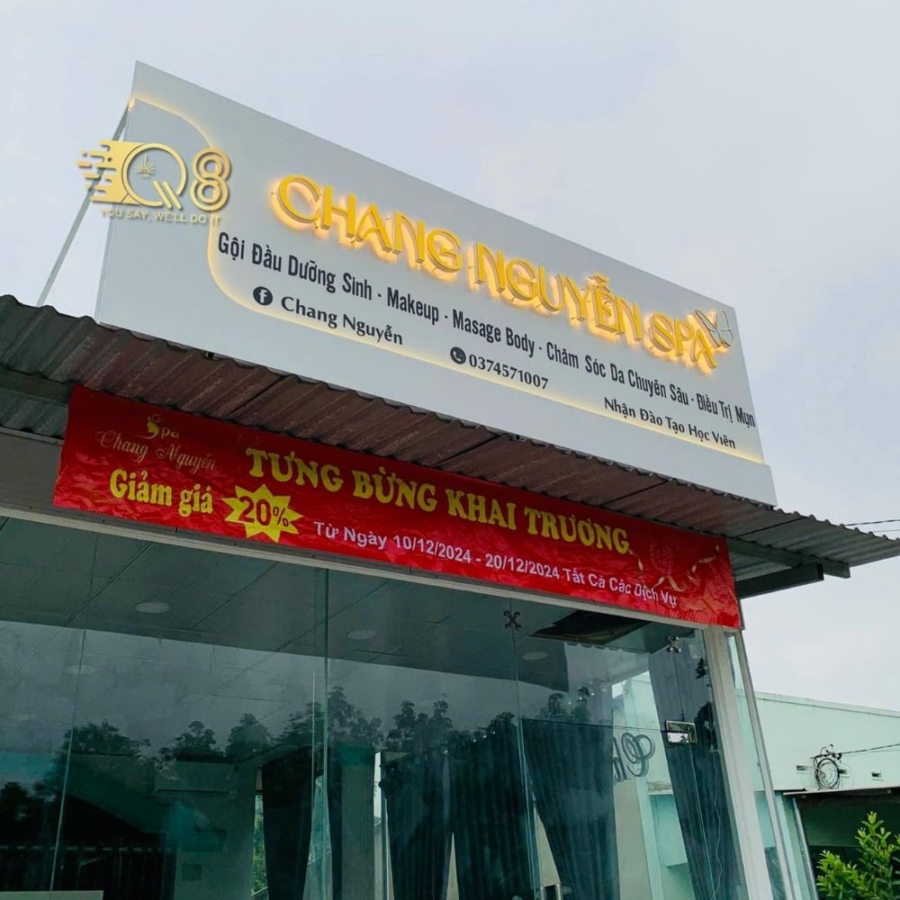 Thi công bảng hiệu giá rẻ Sài Gòn _ Làm bảng hiệu quảng cáo, bảng hiệu cửa hàng uy tín Sài Gòn - Hà Nội_ Trọng Design
