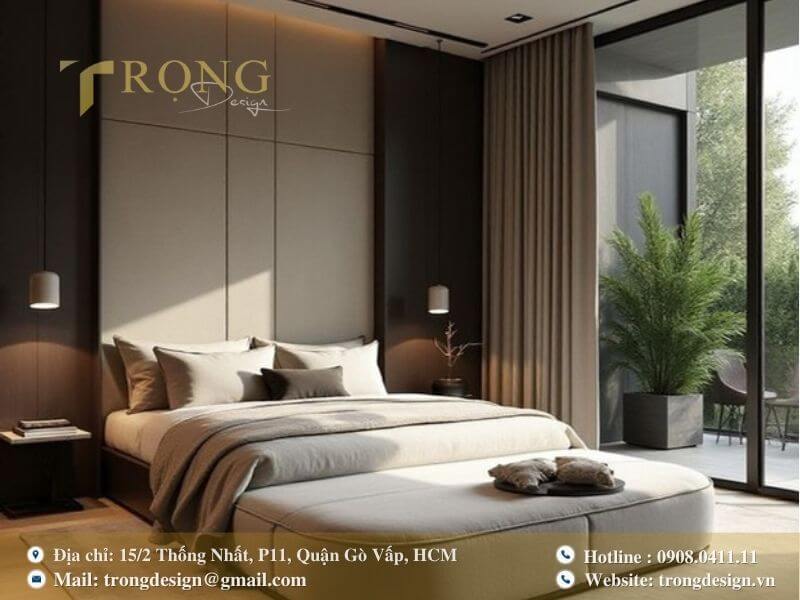 Hiện đại, sang trọng với gam màu trung tính và không gian mở.