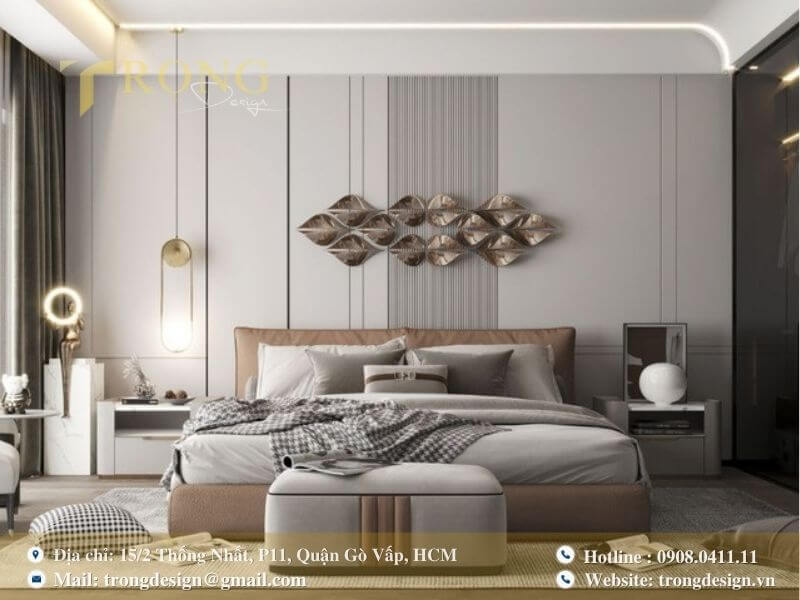 Phòng ngủ Cổ điển lộng lẫy với phù điêu tinh xảo.
