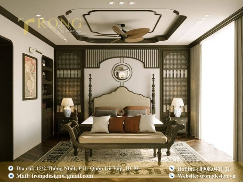 Phong cách Đông Dương cổ điển, ấm cúng và đầy tính nghệ thuật.