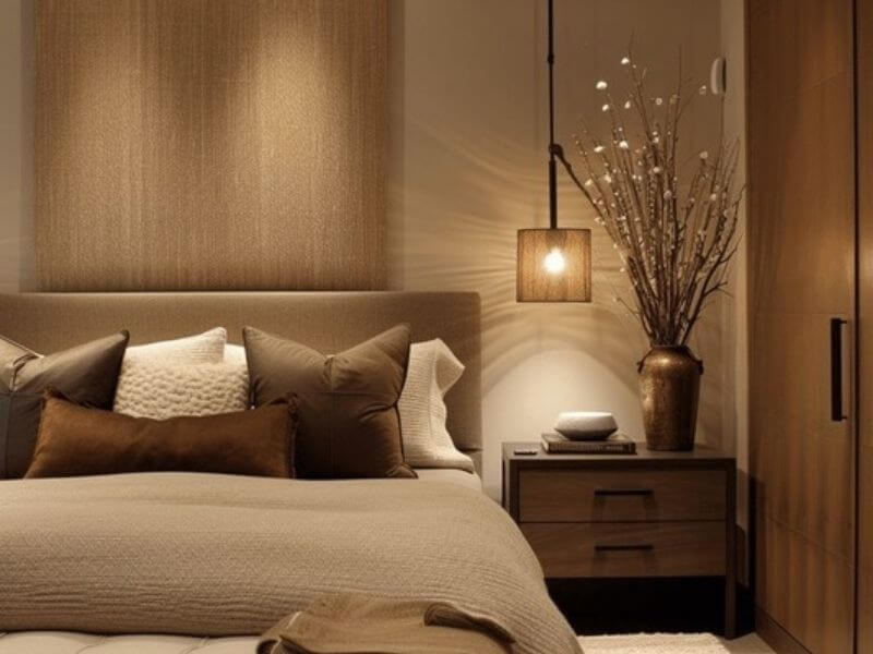 Ấm cúng và hiện đại với tông màu đất tự nhiên.