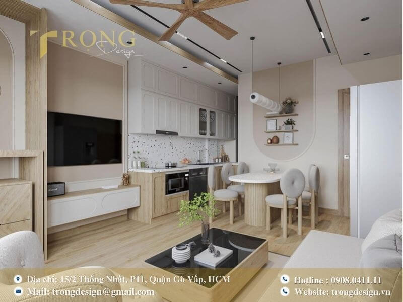 Vì sao nên lựa chọn Trọng Design để thiết kế thi công phòng khách Bình Thạnh?