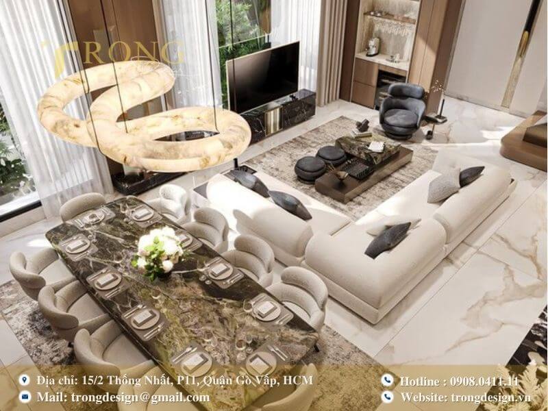 Chiêm ngưỡng 20+ mẫu thiết kế thi công phòng khách Quận 1