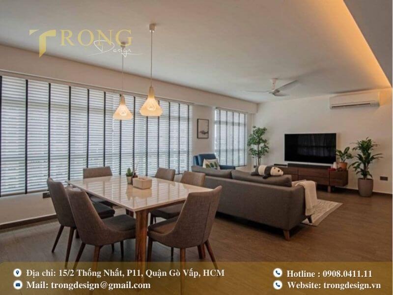 Ngắm nhìn các mẫu thiết kế thi công phòng khách quận 3 đẹp nhất