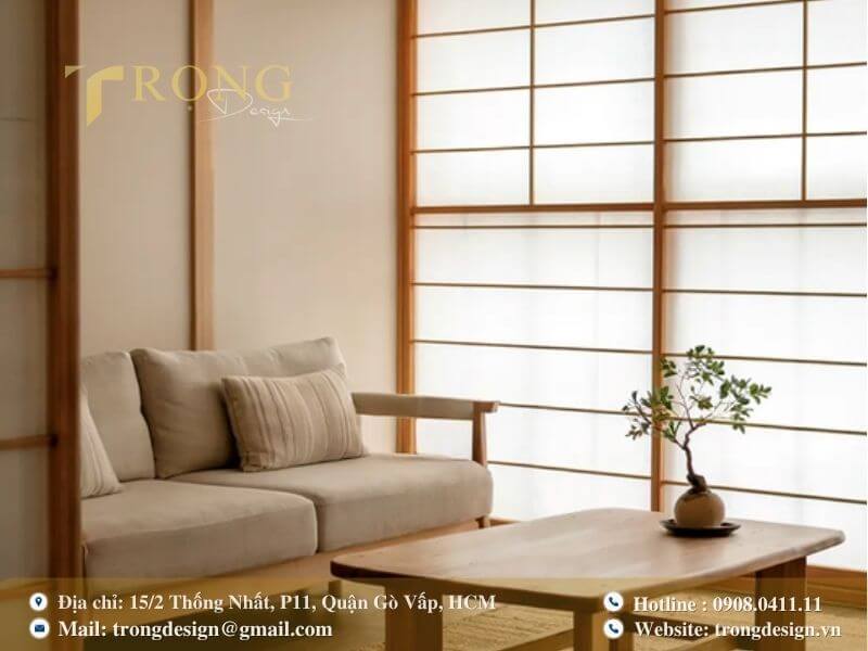 Vẻ đẹp tinh tế của phong cách tối giản với vật liệu tự nhiên và ánh sáng dịu nhẹ.