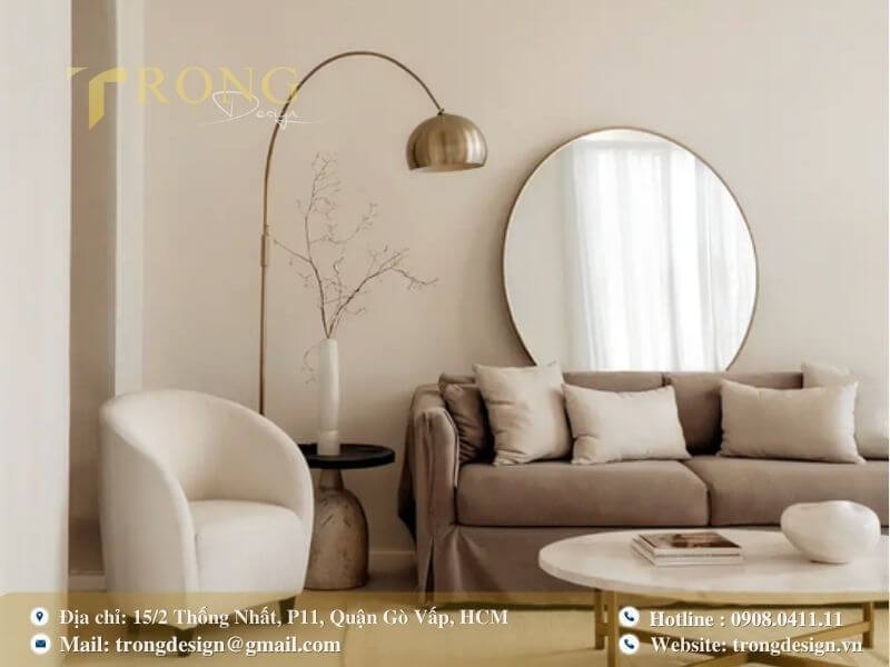 Sự kết hợp giữa màu sắc tương phản, tạo nên một không gian tối giản và hiện đại.