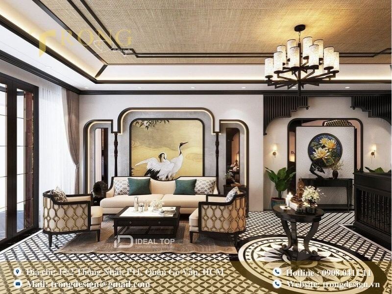 Sự kết hợp hài hòa giữa nét truyền thống Á Đông và vẻ đẹp hoài cổ.
