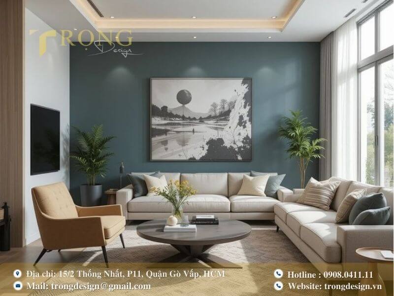 Lợi ích khi chọn dịch vụ thiết kế thi công phòng khách tại Tân Bình