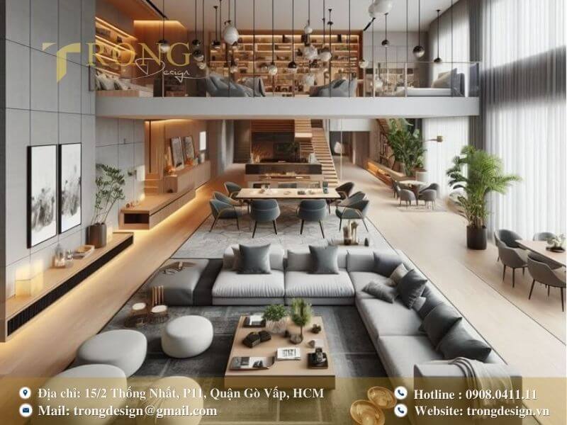 Không gian sống đa năng với thiết kế tầng lửng độc đáo.
