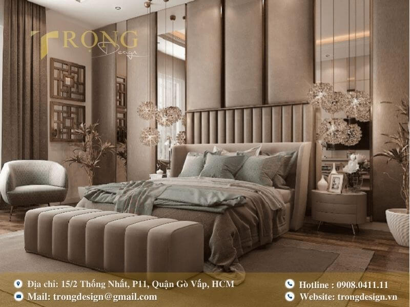 Vẻ đẹp tinh tế được tạo nên từ sự kết hợp hài hòa giữa màu sắc, vật liệu và ánh sáng.