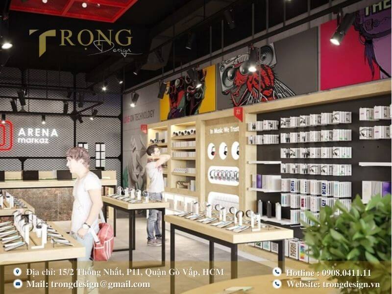 Thiết kế sáng tạo, kết hợp nghệ thuật đường phố và phong cách công nghiệp.