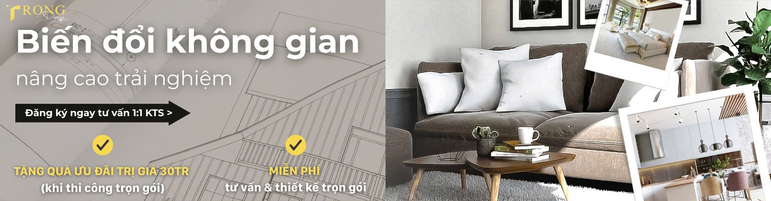 Ưu đãi khi khách hàng thi công thiết kế nhà bếp Cần Thơ tại Trọng Design
