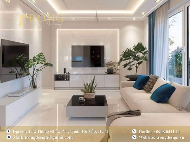 Trang nhã và tiện nghi với sự kết hợp trắng và đen.