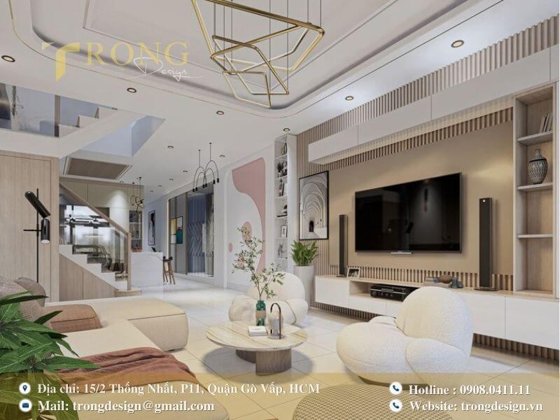 Nhẹ nhàng, hiện đại với các chi tiết trang trí độc đáo.