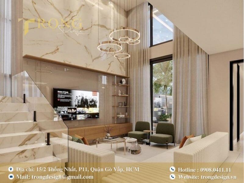 Gia chủ cần lưu ý gì trong thiết kế thi công phòng khách Cần Thơ?