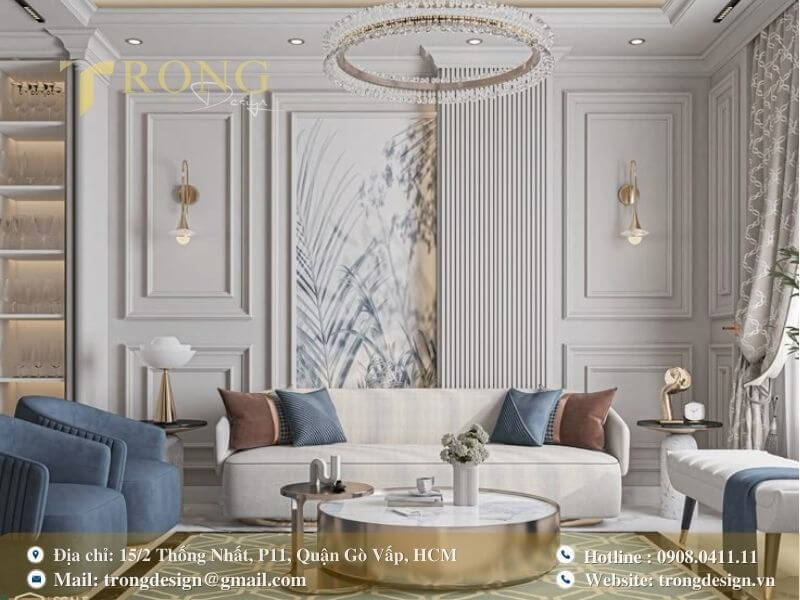 Phong cách tân cổ điển hiện đại, sang trọng và tươi mới.