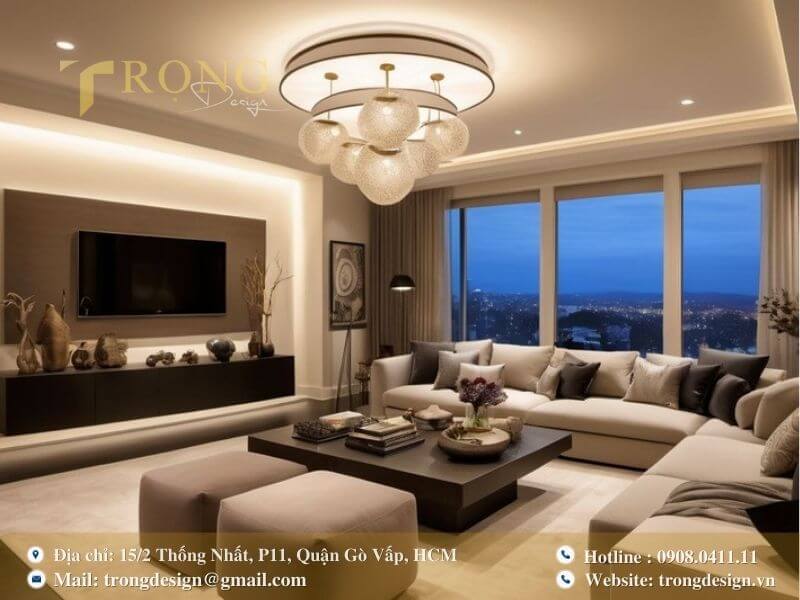 Vì sao nên lựa chọn đơn vị thiết kế thi công phòng khách Đồng Nai?