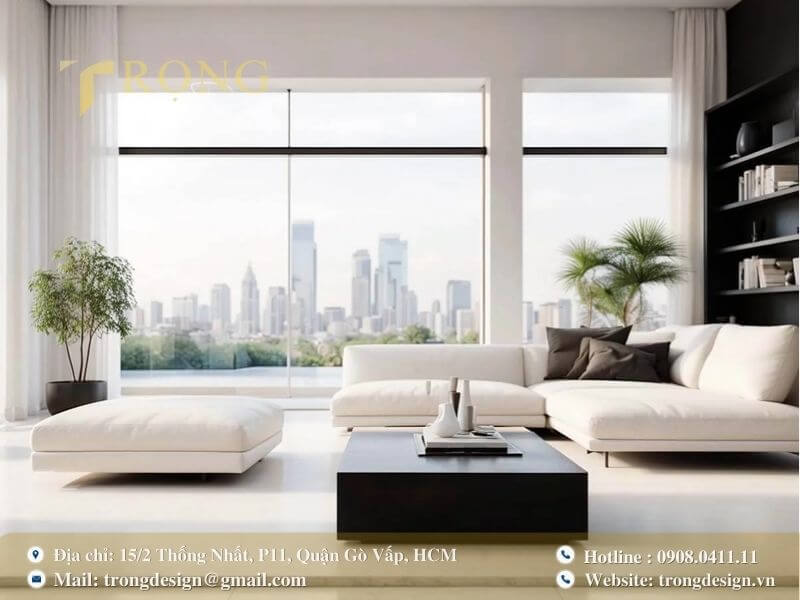 Một không gian tối giản nhưng vô cùng hiện đại và đẳng cấp.