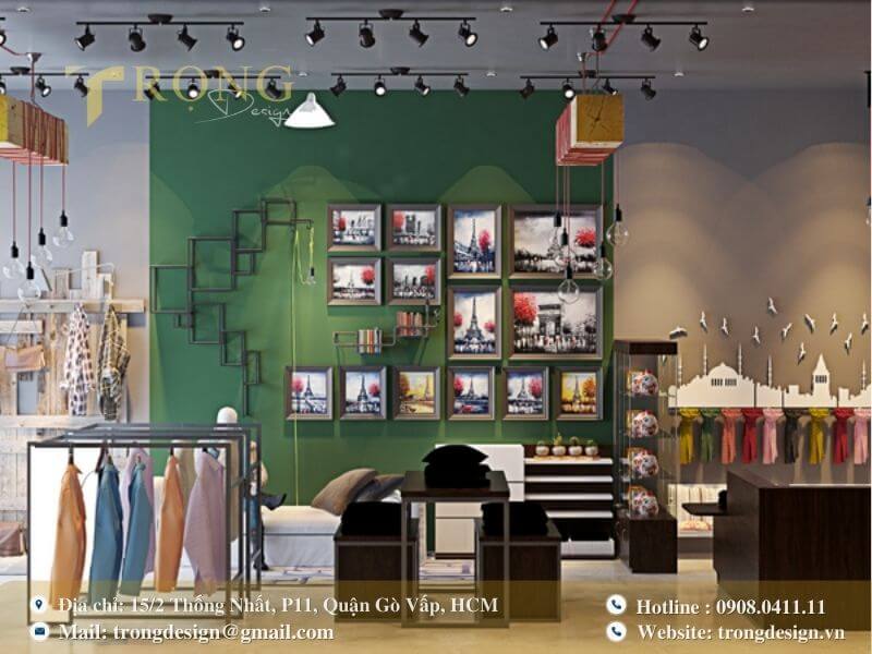 Cần lưu ý gì thiết kế thi công shop thời trang Tân Phú?