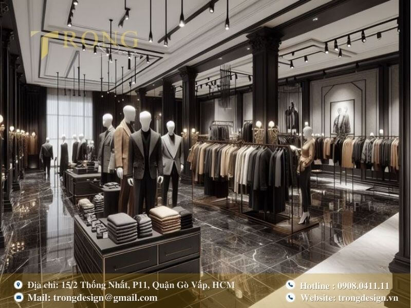 Thiết kế cổ điển, lịch lãm với tông màu đen trắng và các chi tiết trang trí tinh xảo.