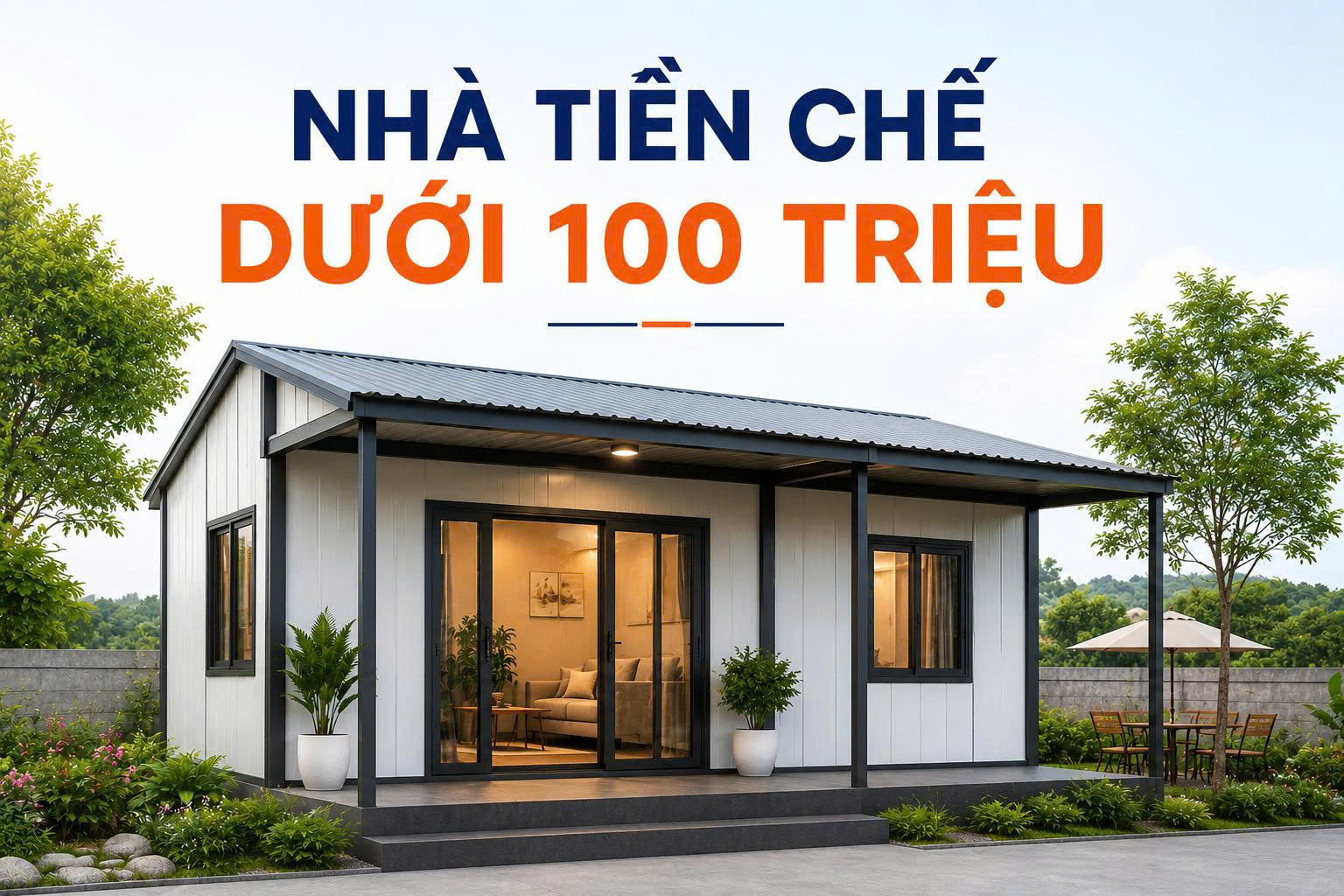 nhà tiền chế dưới 100 triệu