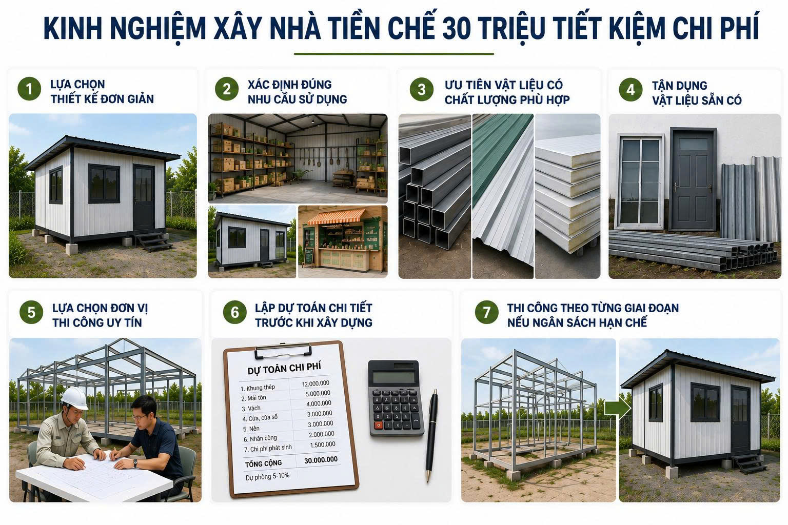 nhà tiền chế 30 triệu