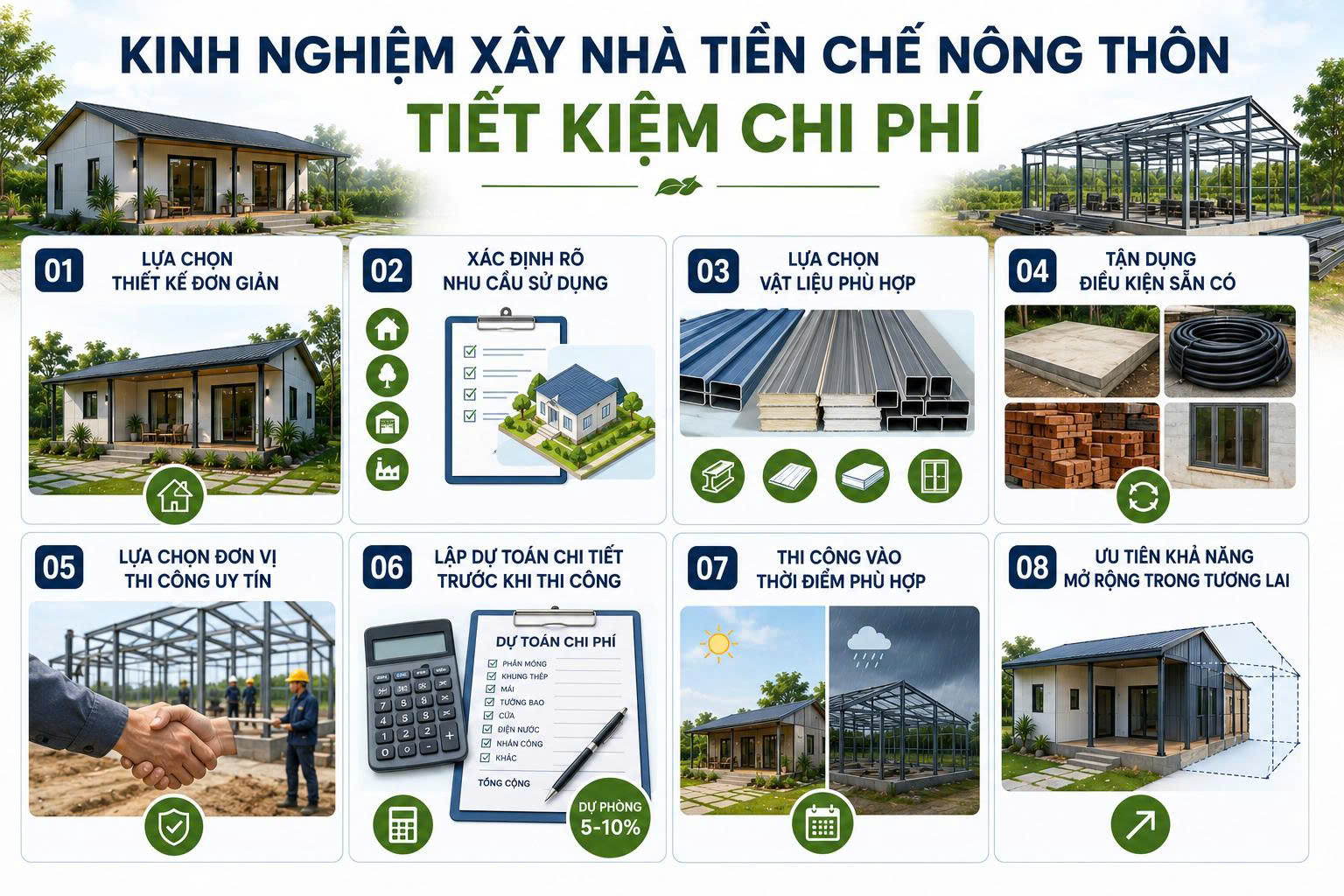 nhà tiền chế nông thôn