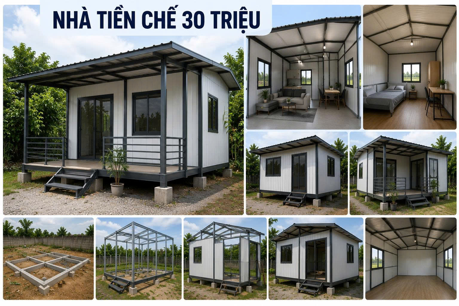 nhà tiền chế 30 triệu