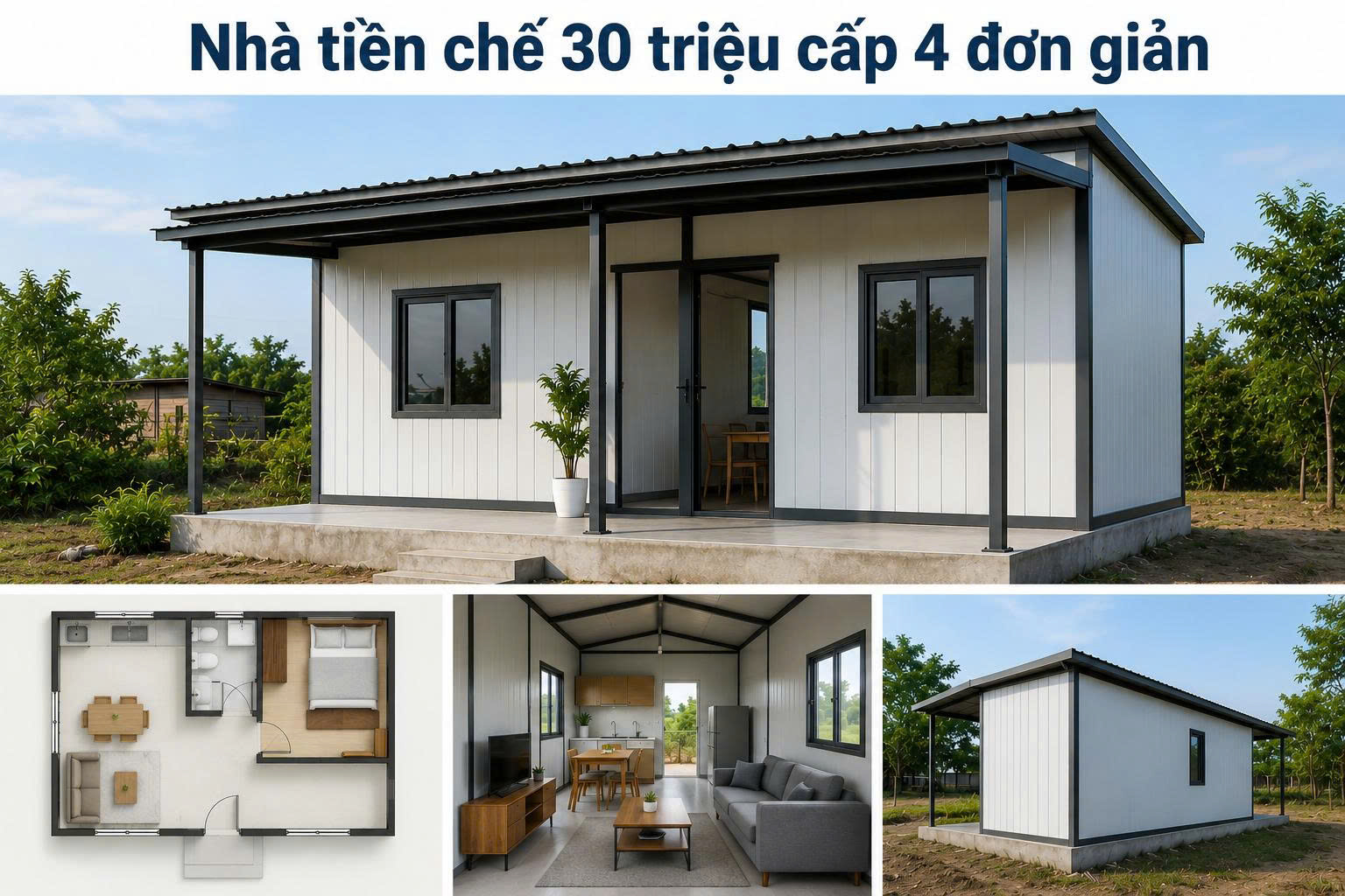 nhà tiền chế 30 triệu