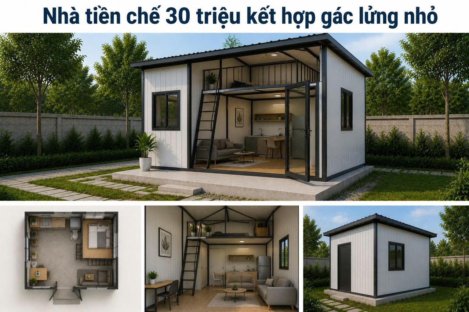 nhà tiền chế 30 triệu