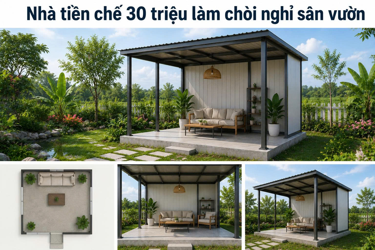 nhà tiền chế 30 triệu
