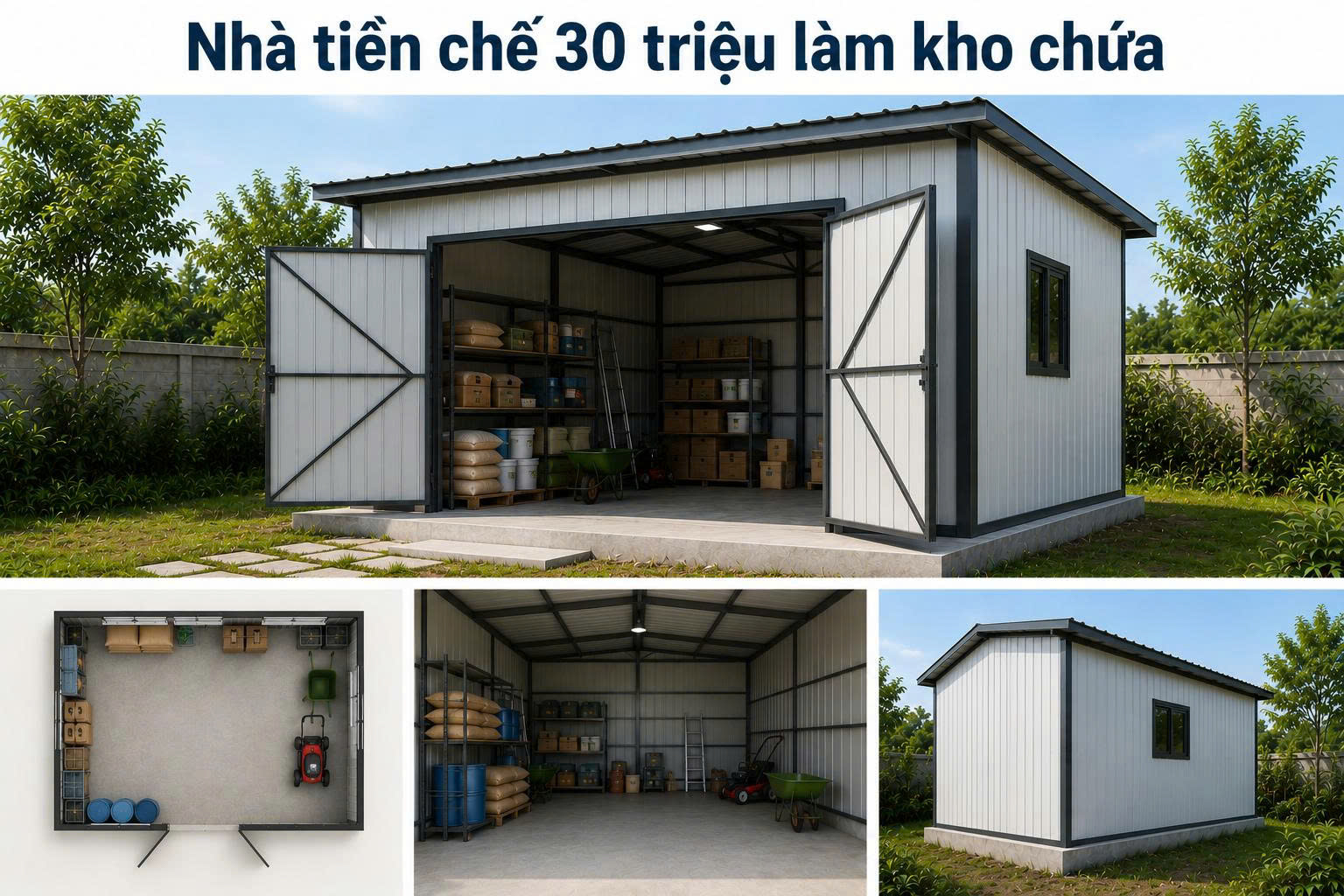 nhà tiền chế 30 triệu