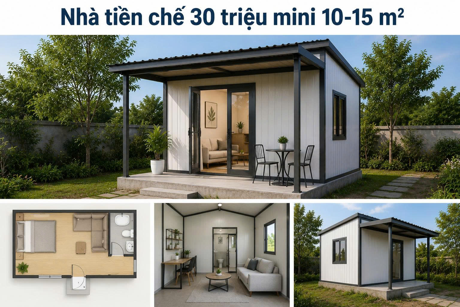 nhà tiền chế 30 triệu