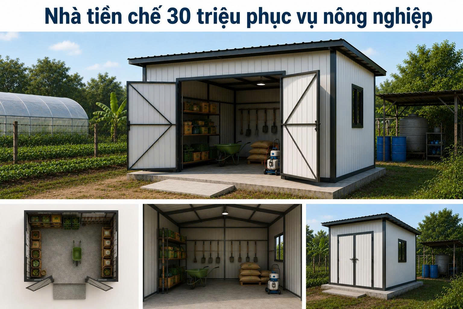 nhà tiền chế 30 triệu