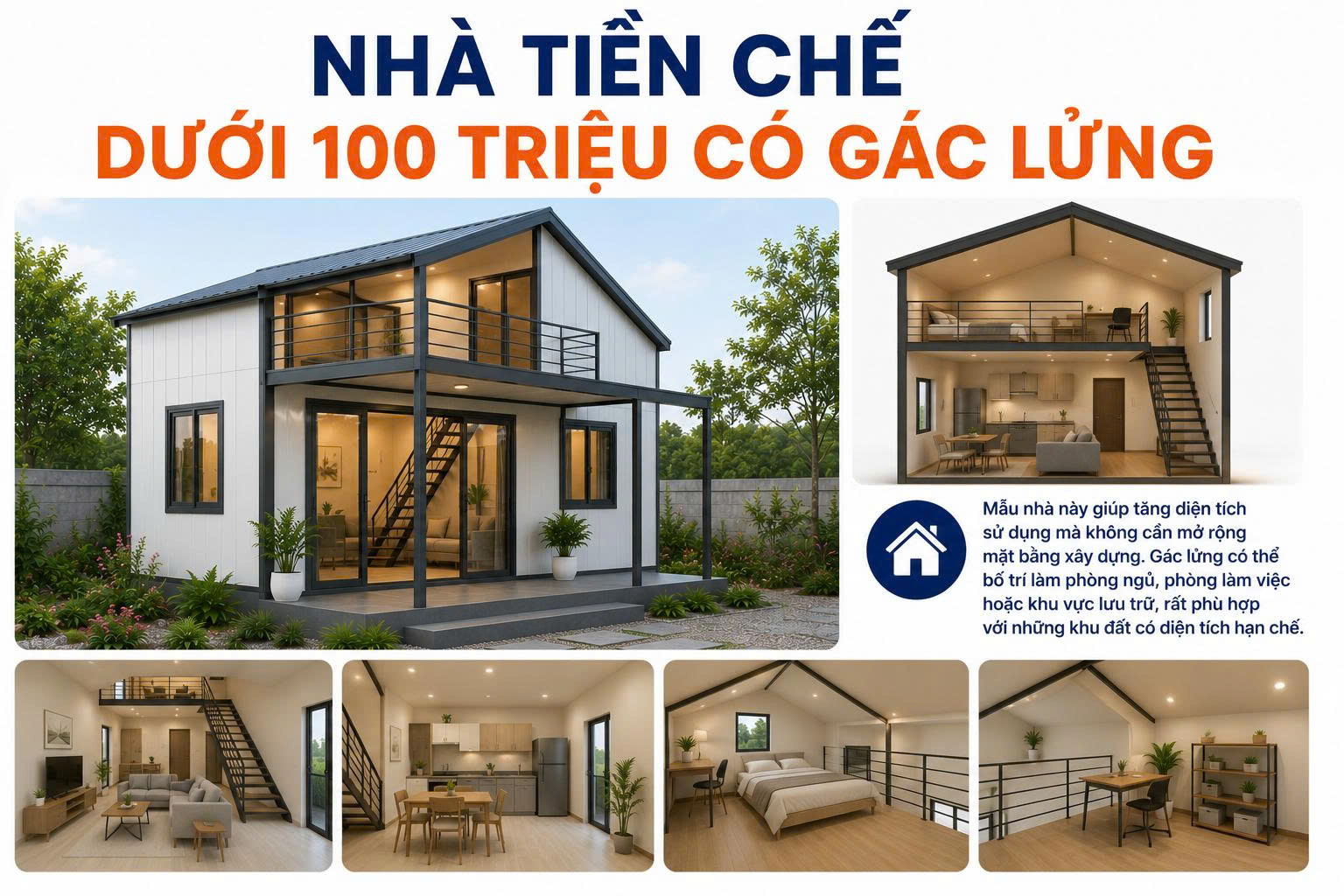 nhà tiền chế dưới 100 triệu