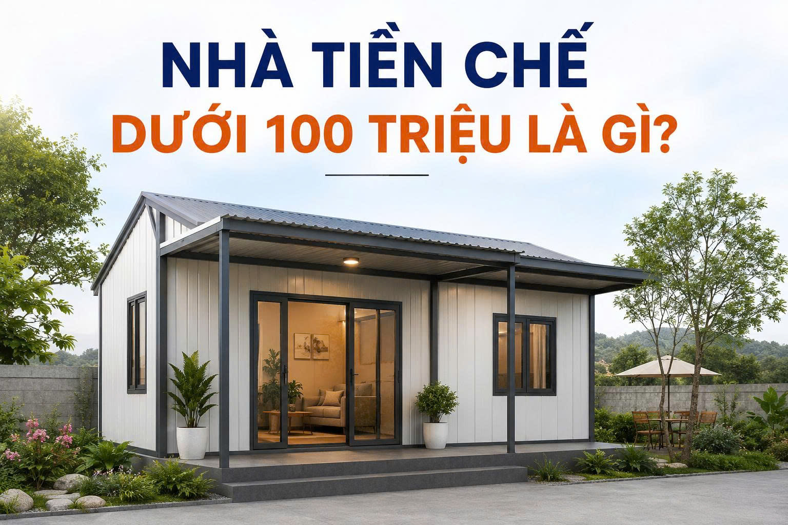 nhà tiền chế dưới 100 triệu