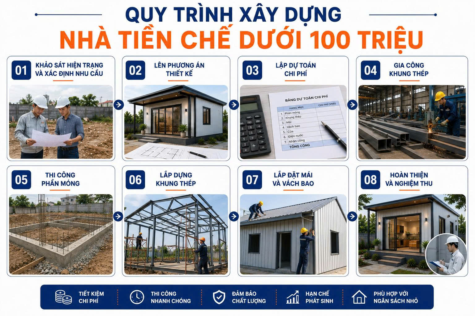 nhà tiền chế dưới 100 triệu