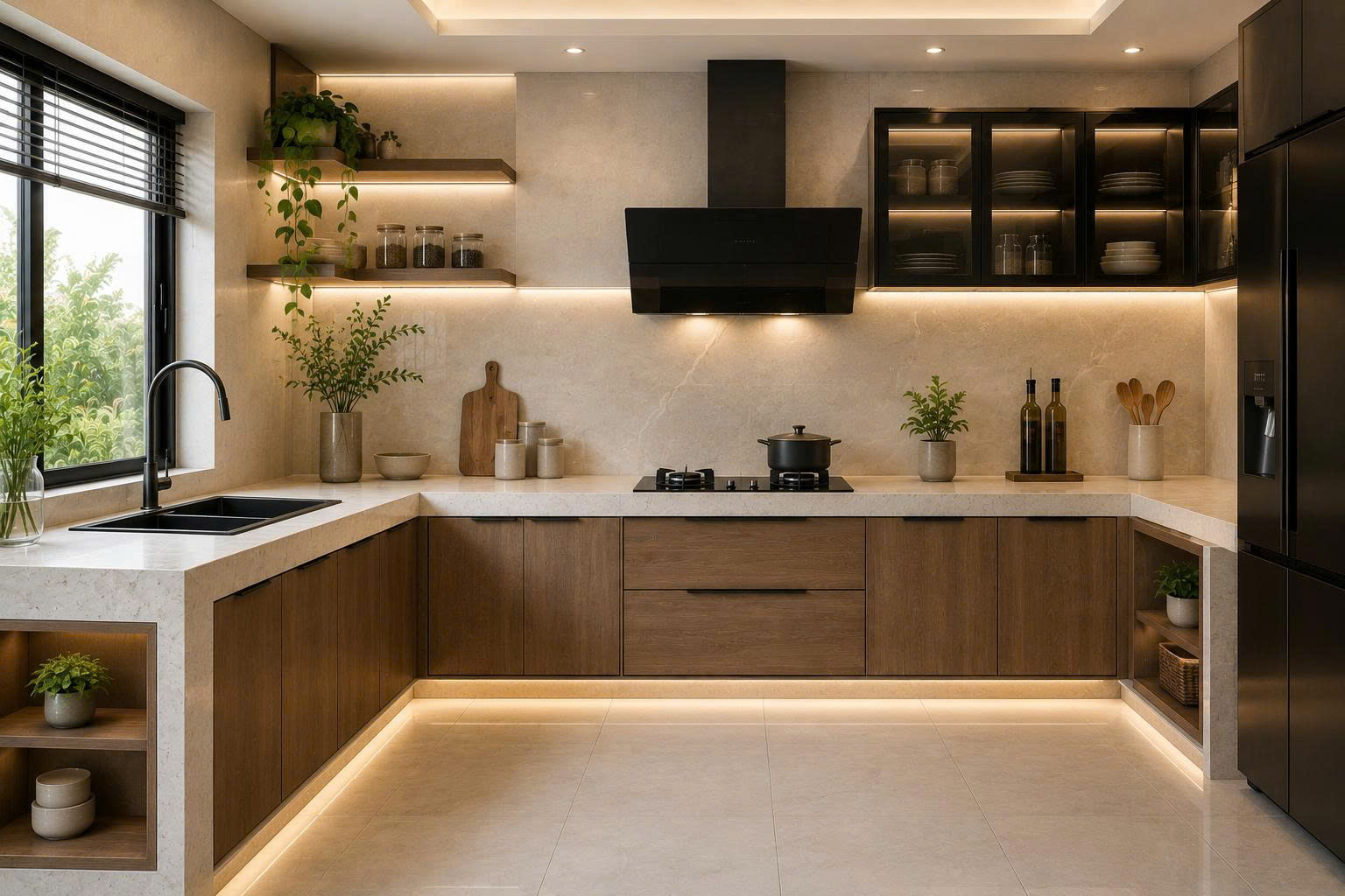 tủ bếp xây gạch