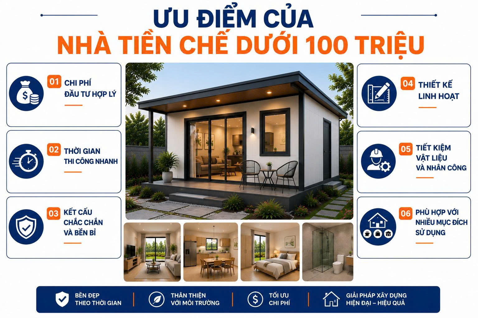 nhà tiền chế dưới 100 triệu