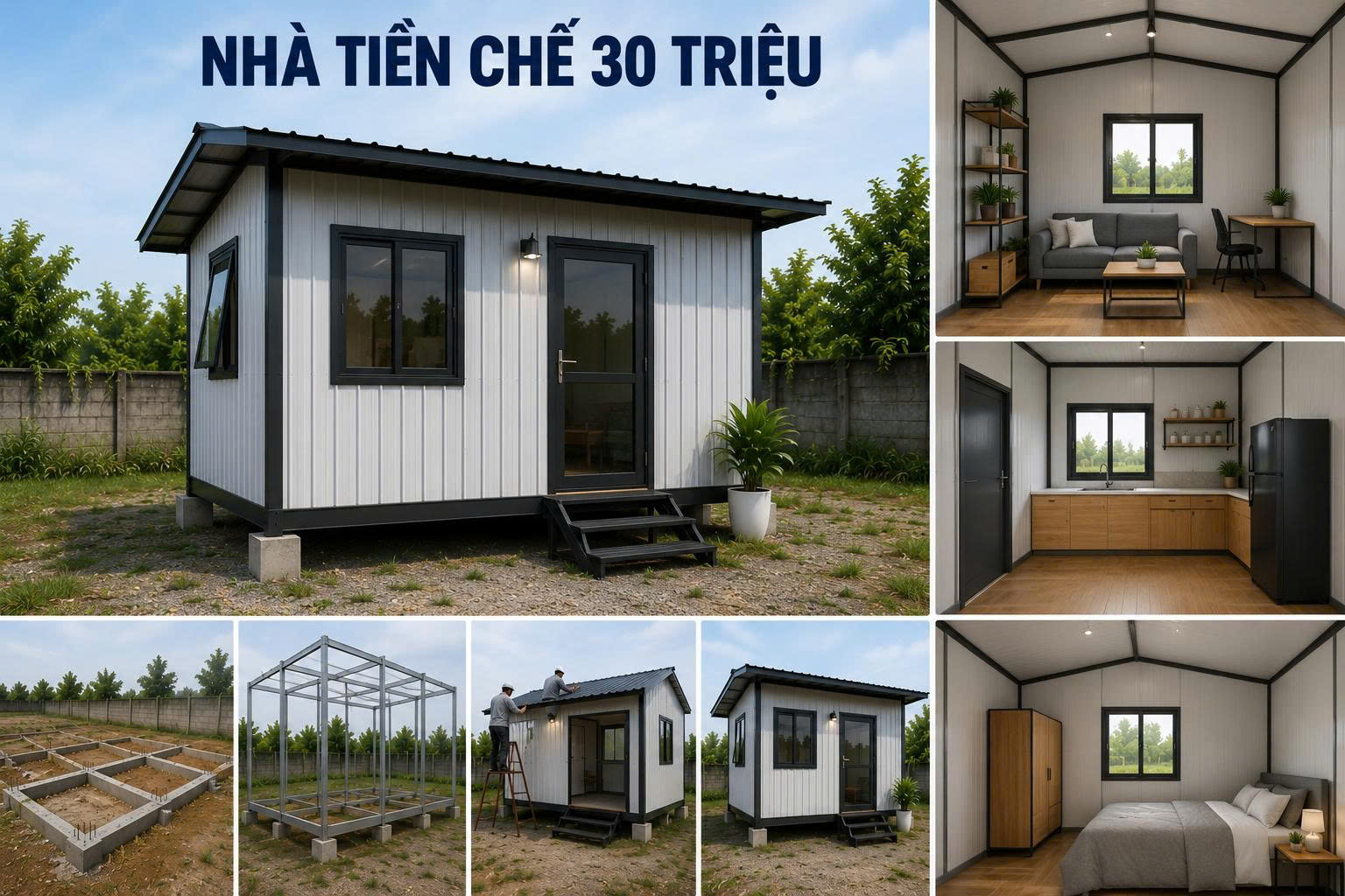 nhà tiền chế 30 triệu